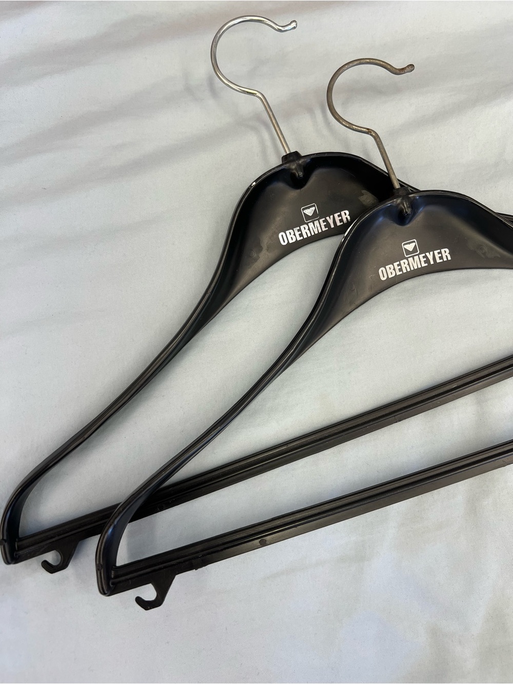 Obermeyer Branded Clothes Clothing Hanger Closet 2pc Set Rare Collectible VTG
